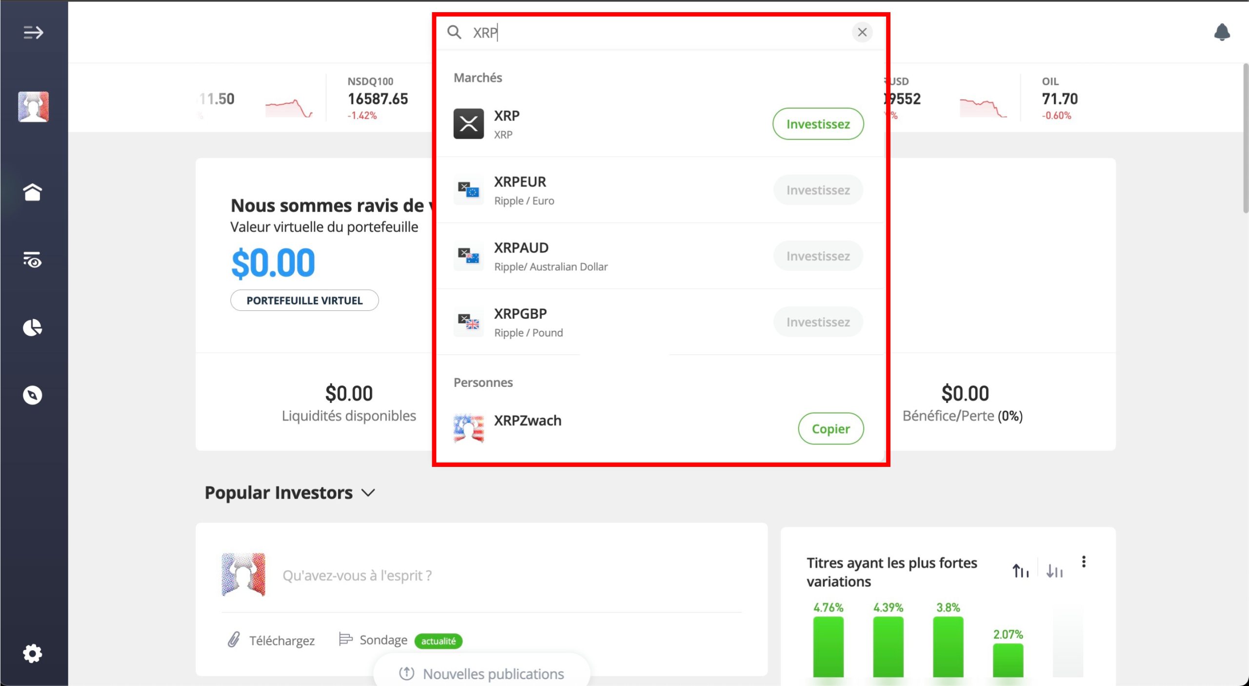 eToro - Recherche XRP