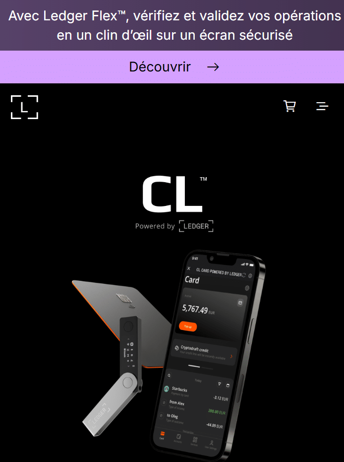 Carte crypto Ledger