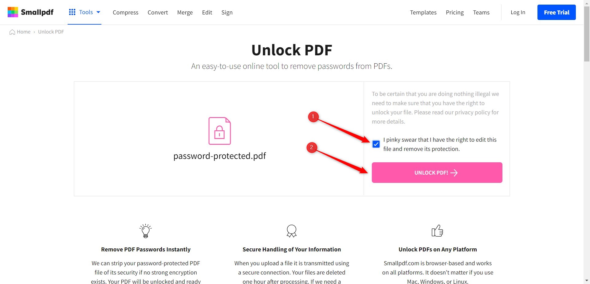 comment supprimer mot de passe fichier pdf