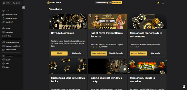 lucky block meilleur casino en ligne