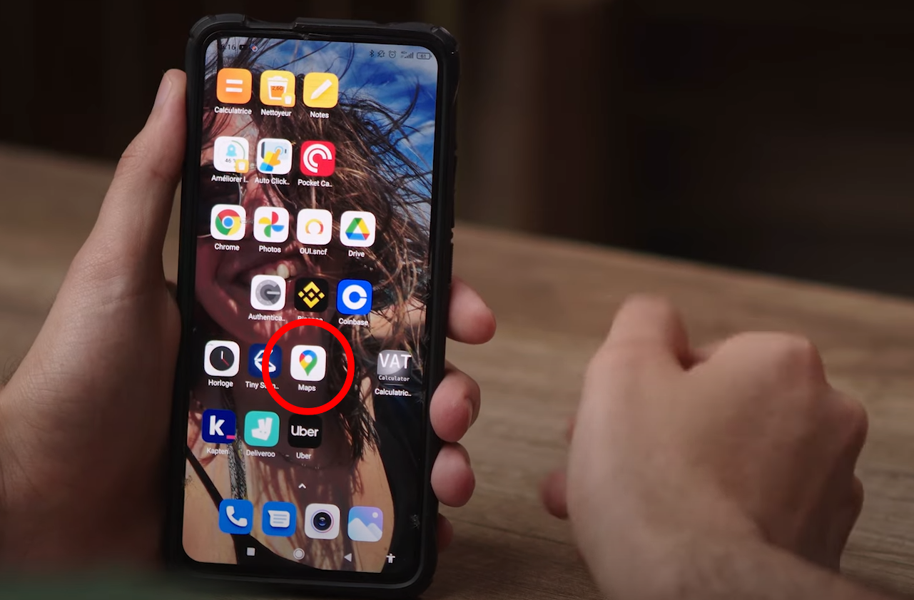 Ouvrez l’application Google Maps sur votre téléphone
