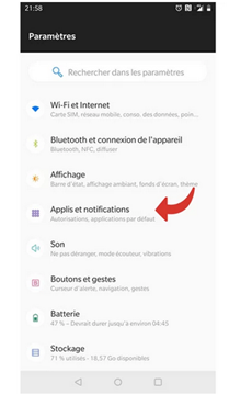 Suppression des applications malveillantes