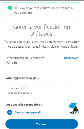 Activer la vérification en 2 étapes