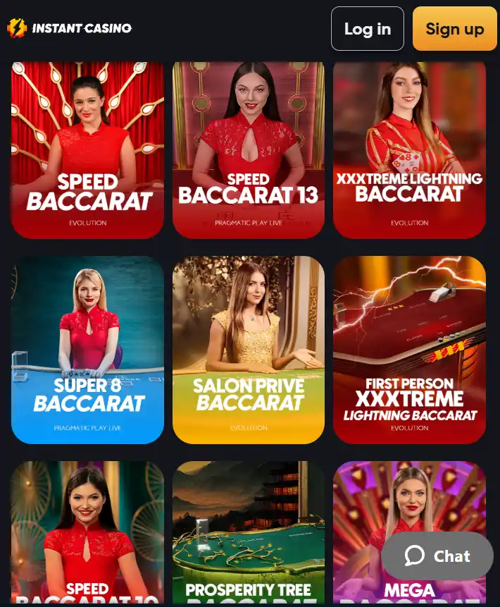Baccarat en direct