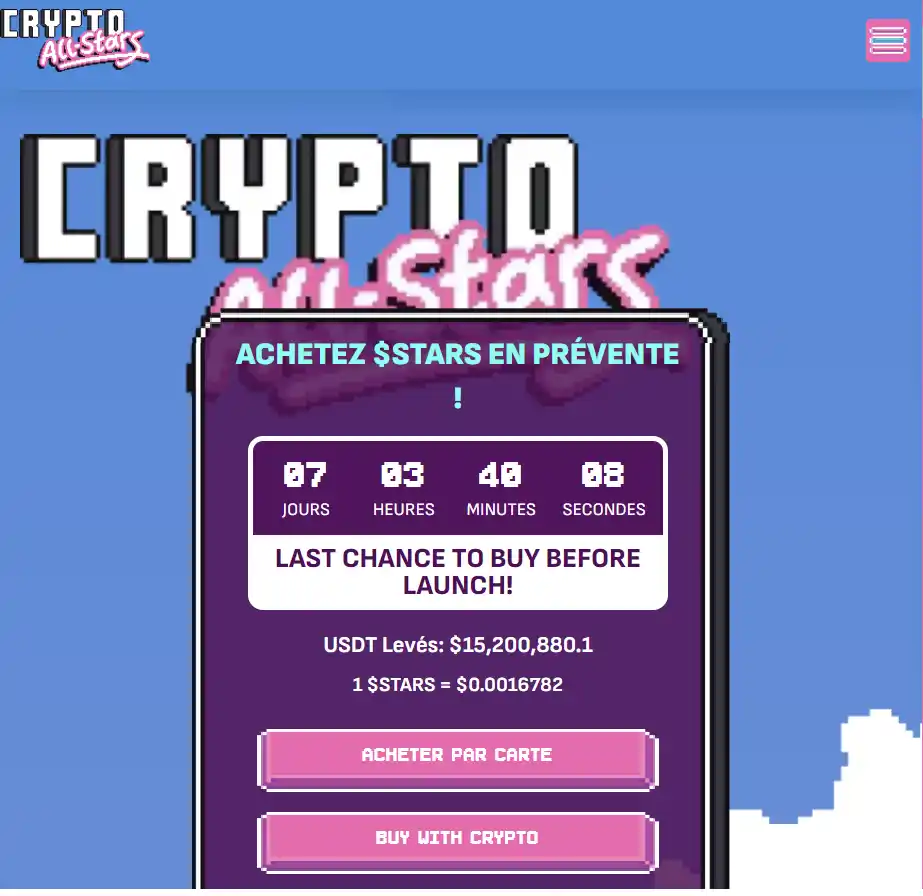 Prévente crypto all stars