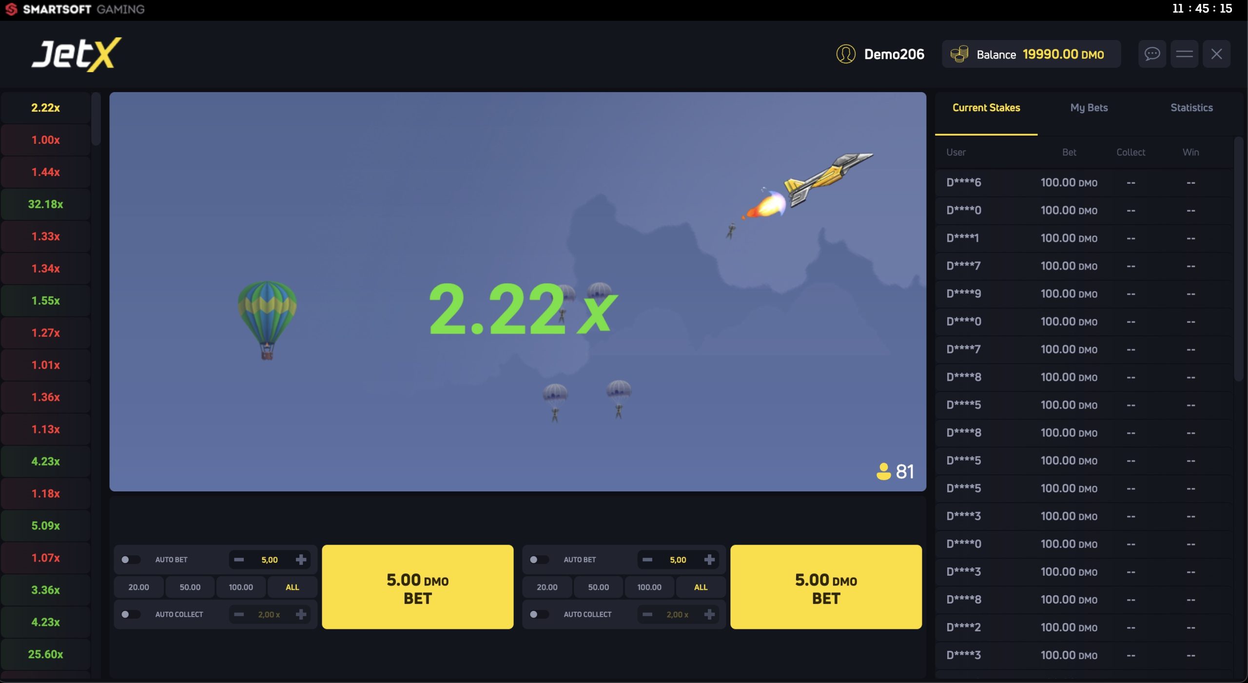 Jetx Crash casino