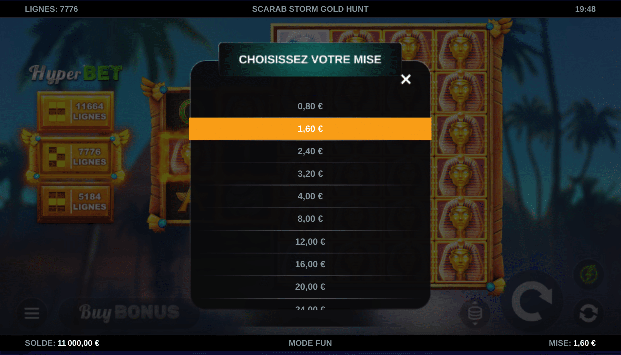 Choisir sa mise