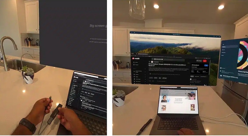 se connecter a meta app hdmi link