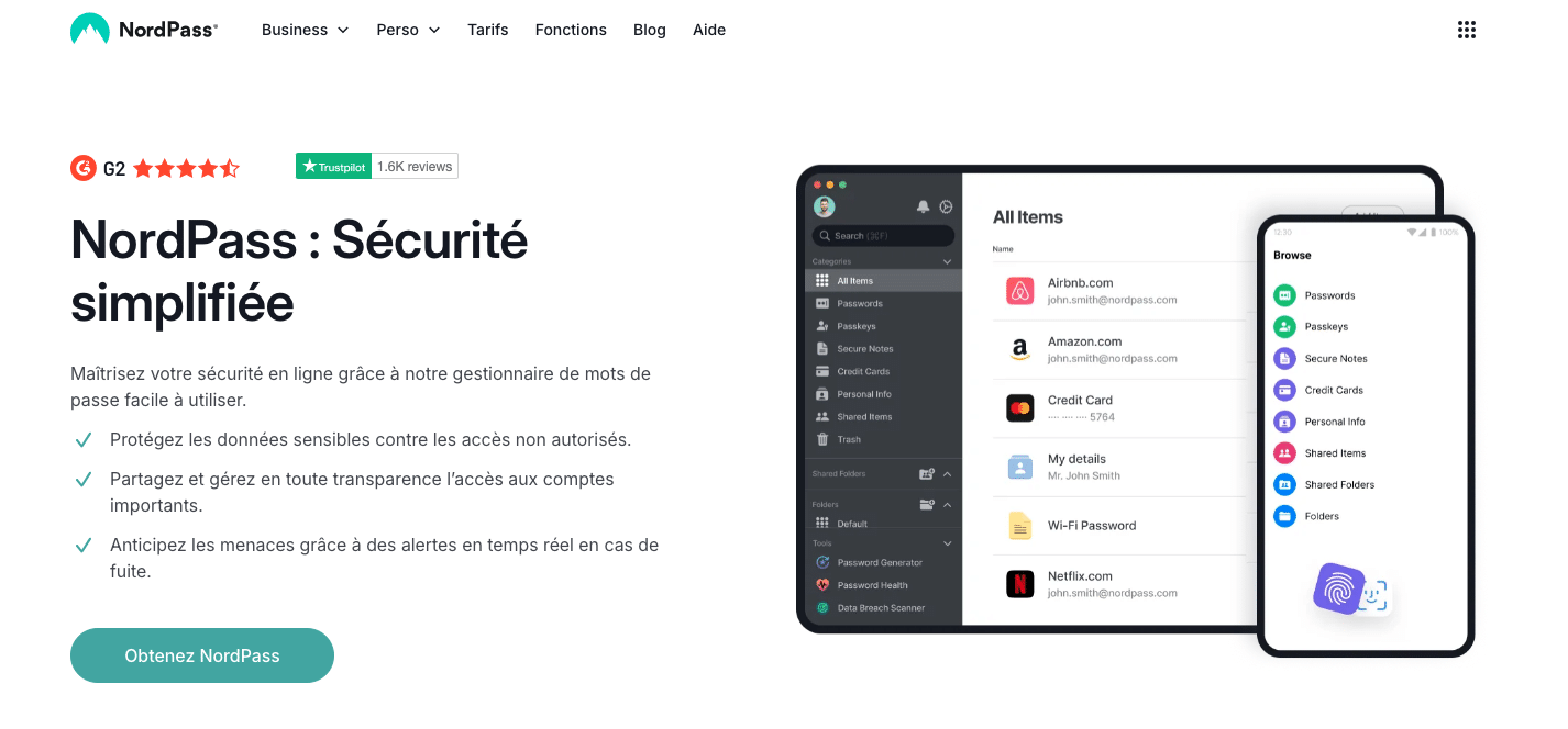 1. Création de votre compte et définition du mot de passe principale
