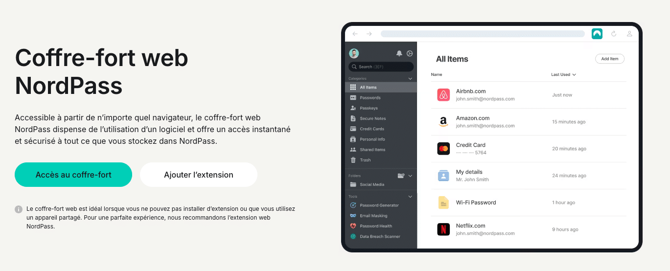 4. Accès à vos données