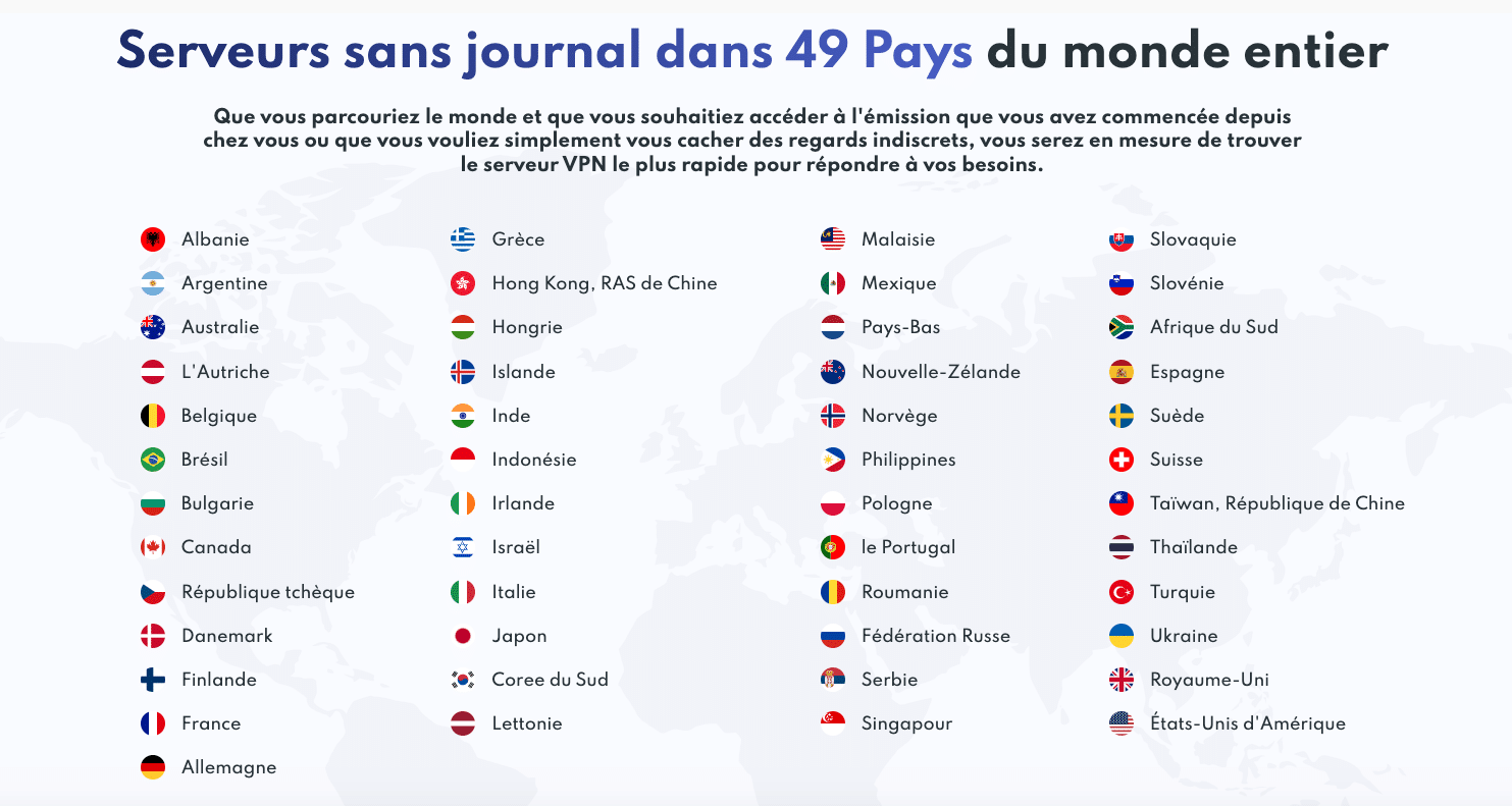 4. Recherche et choix du serveur VPN