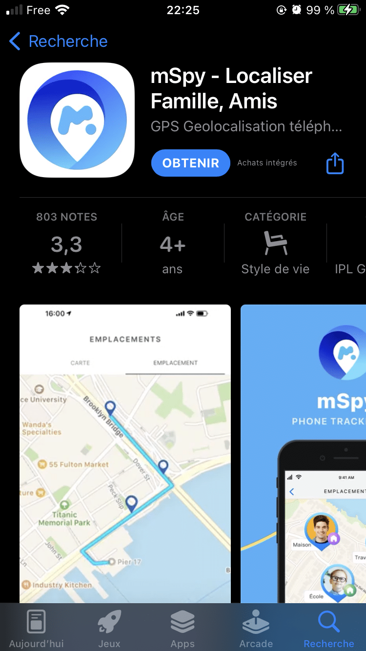 Installez l'application