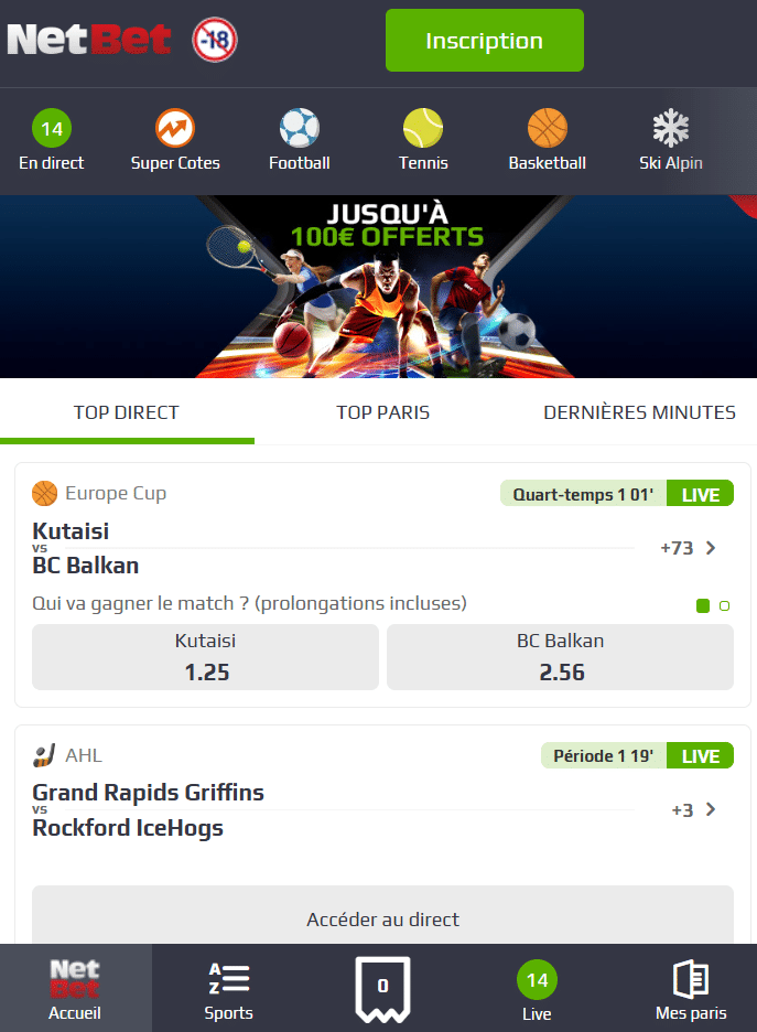 Quel est le bonus de bienvenue de Netbet ?