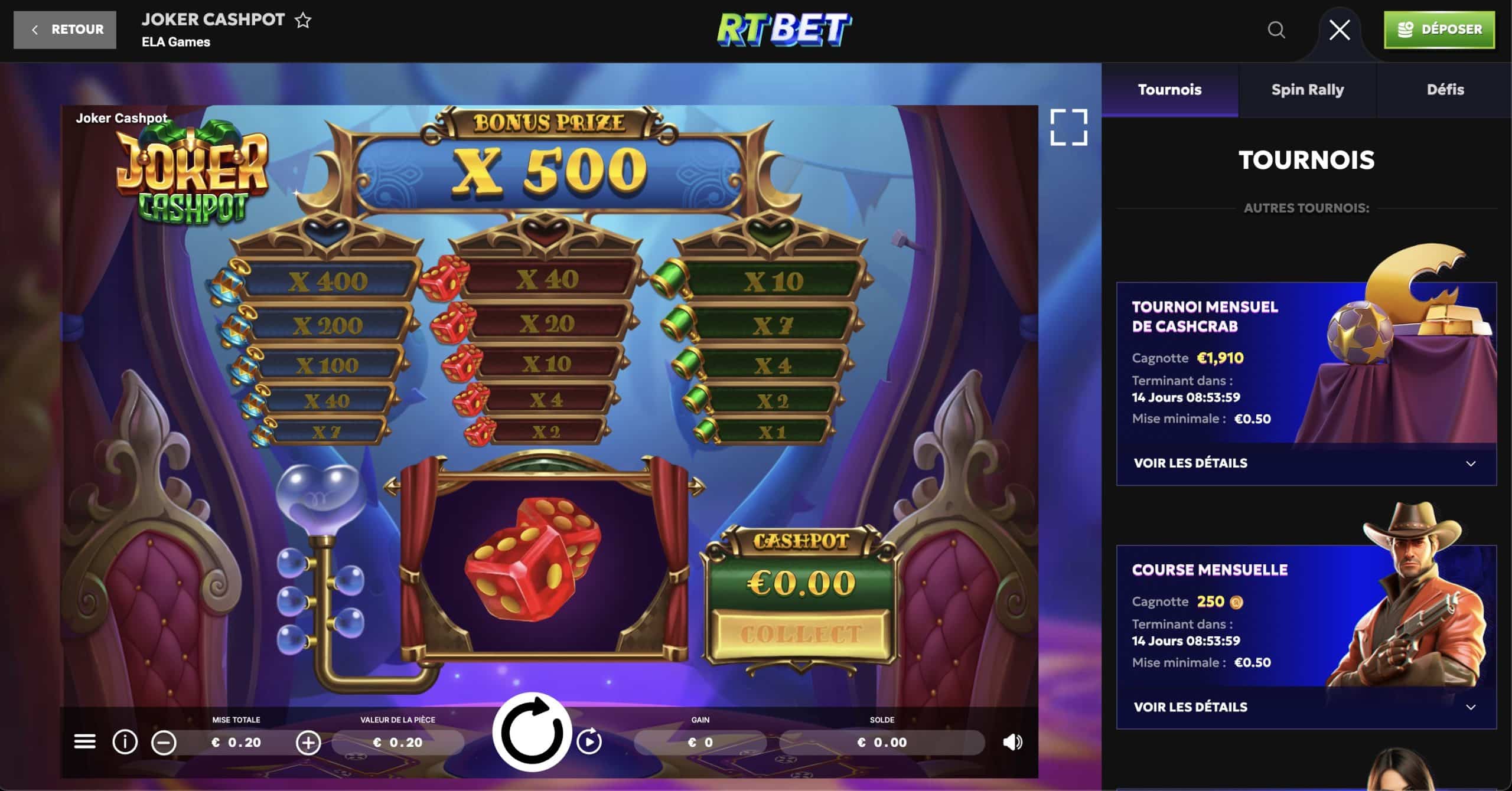 Profitez de la machine à sous