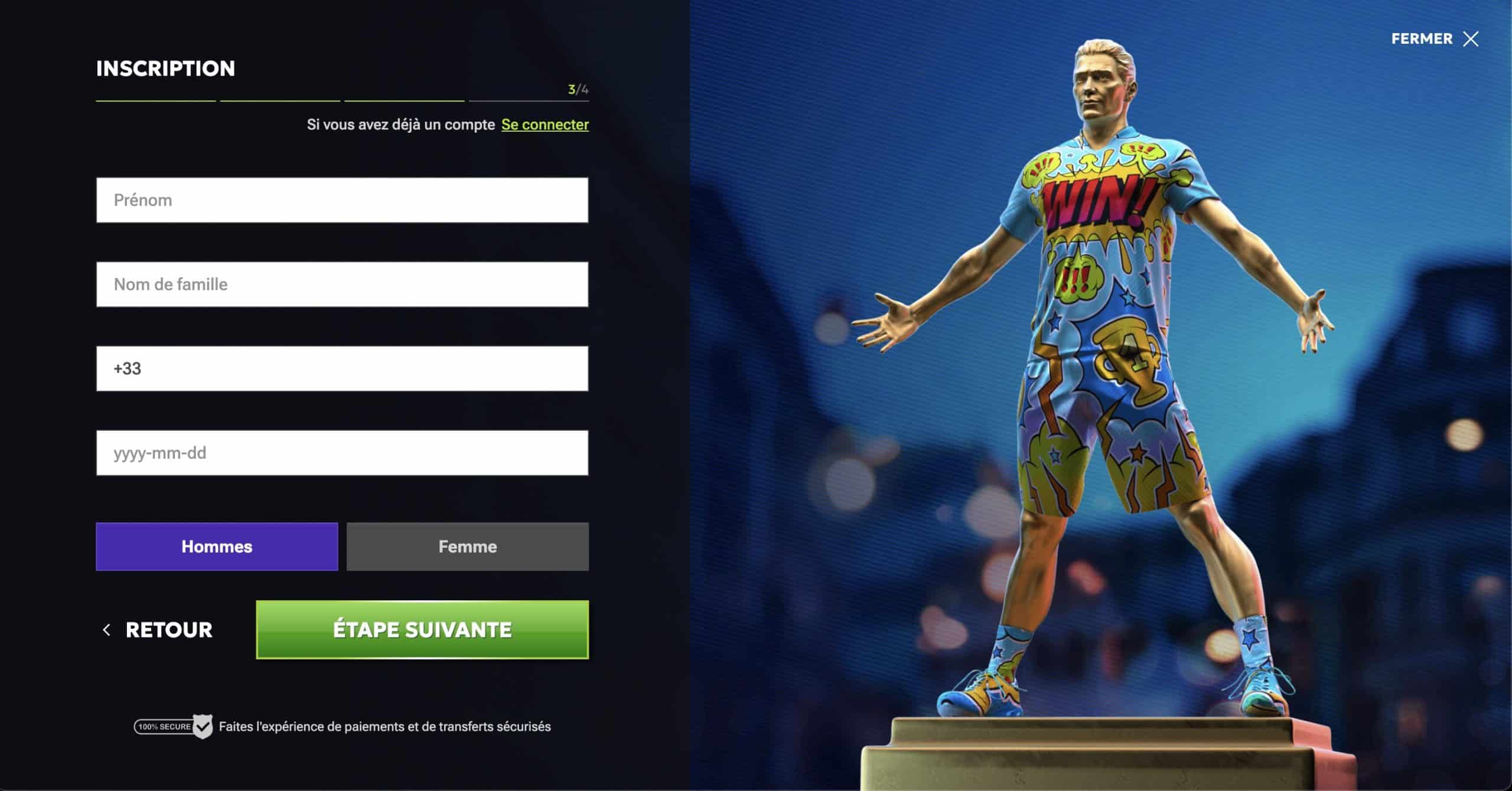 Renseignez vos informations personnelles