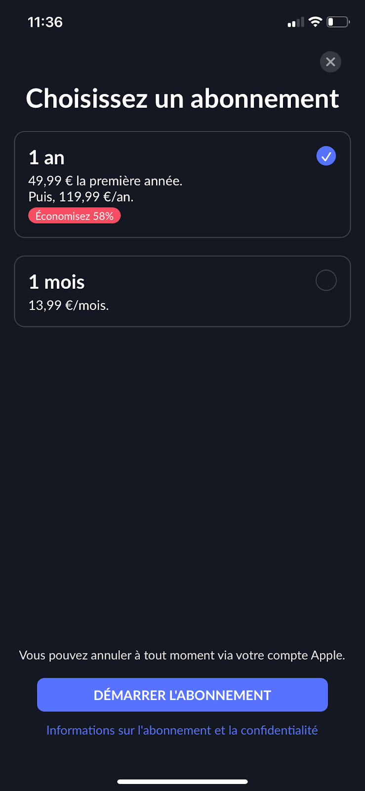 Souscrire à un abonnement