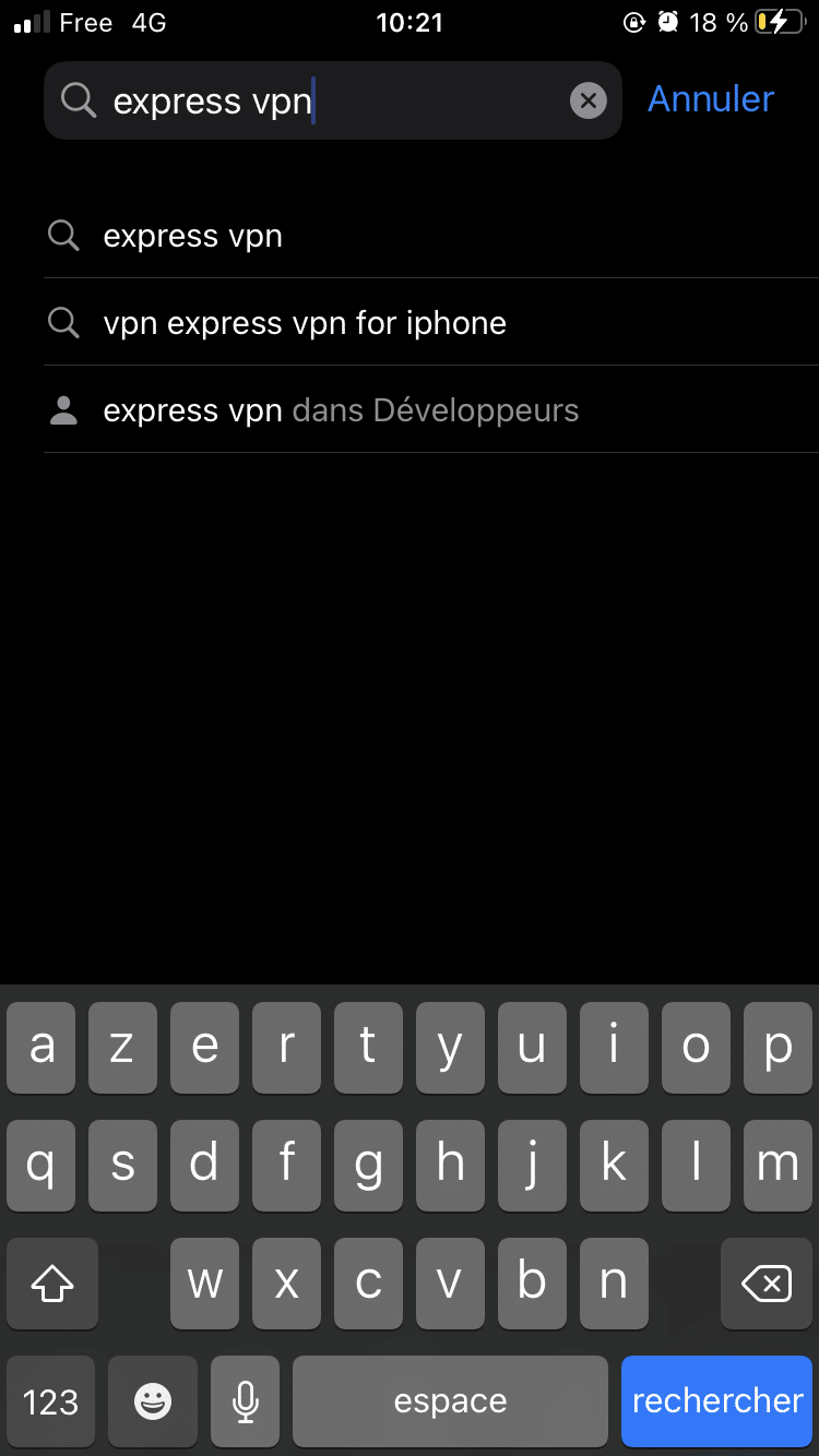 Réalisez une recherche
