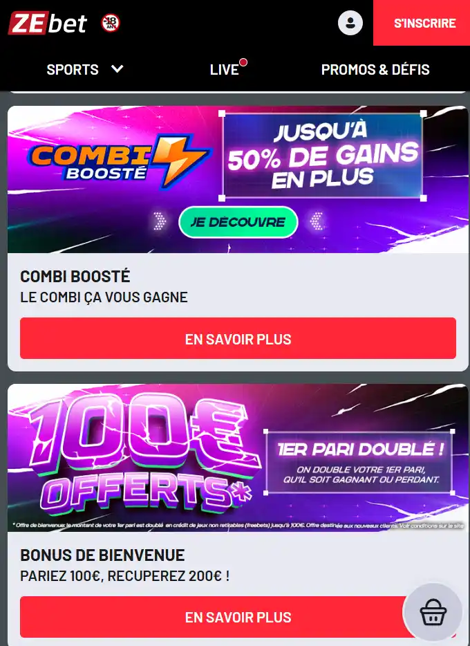 Quel est le bonus de bienvenue de Zebet ?