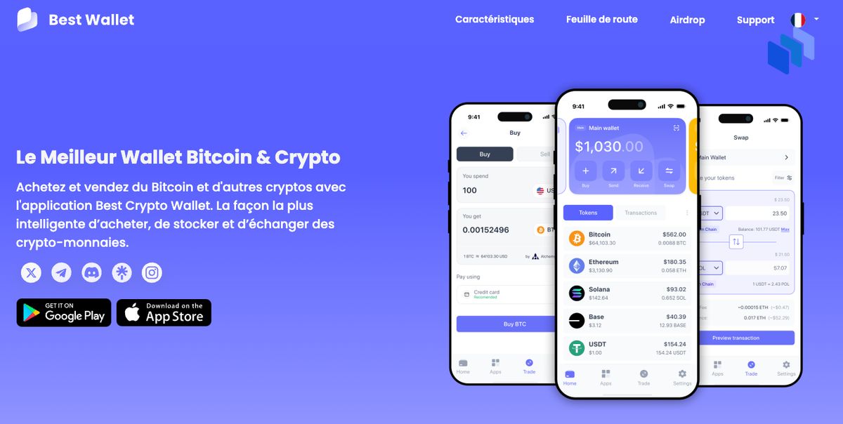 Configurer votre portefeuille Best Wallet