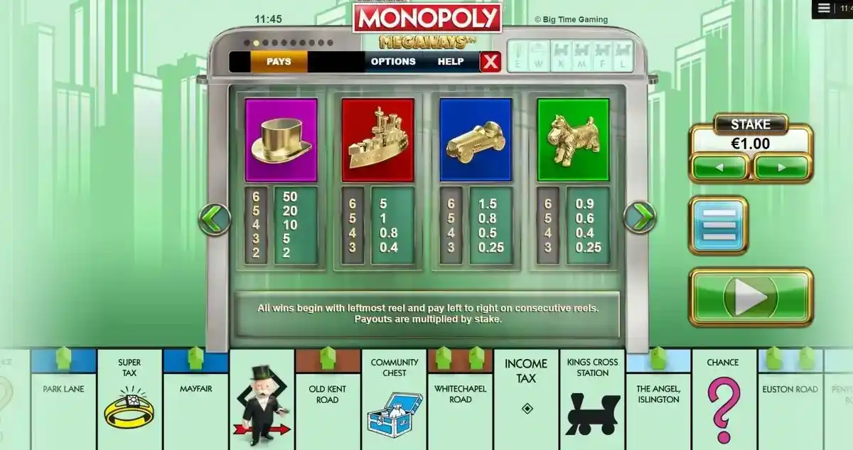 monopoly megaways