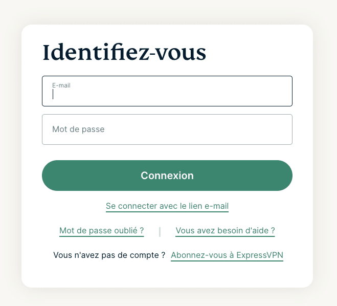 Connectez-vous à votre compte