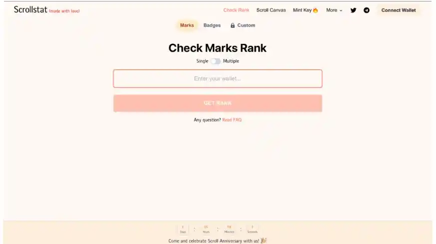 Scroll site web