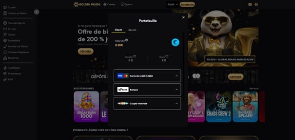 Effectuez un premier dépôt
