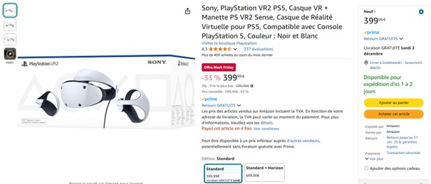 black friday VR2 Playstation