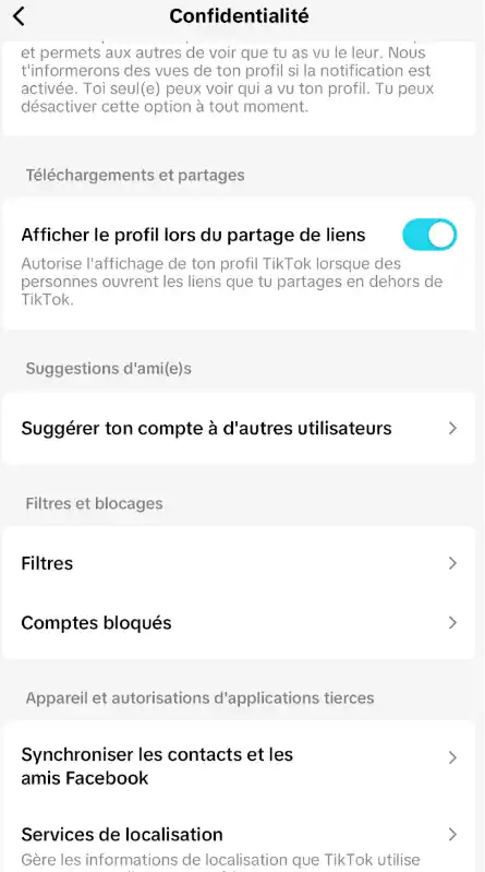 tik tok blocage compte