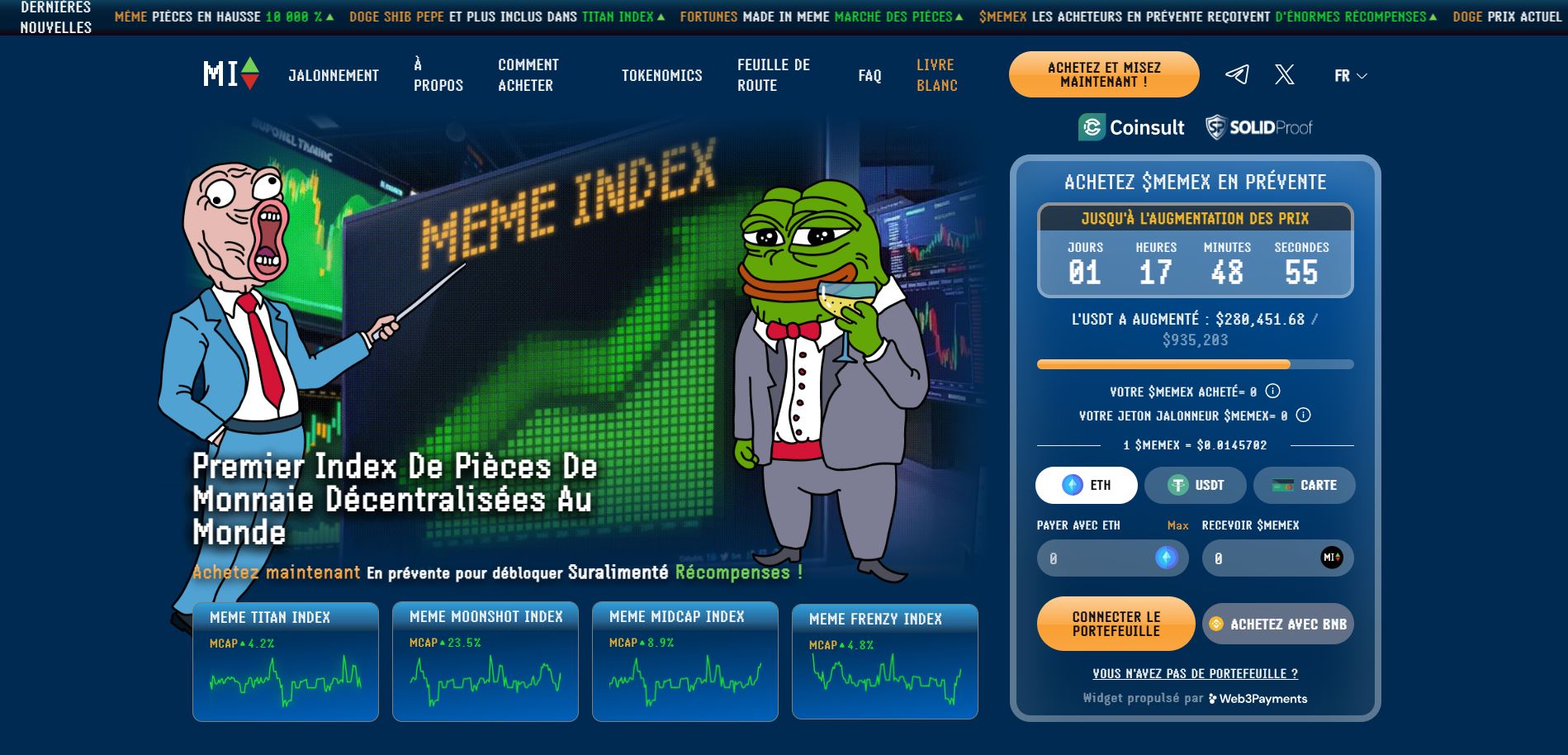 Se rendre sur le site Memeindex.com