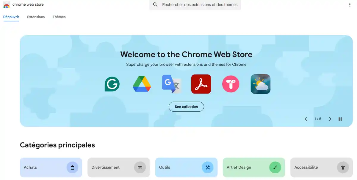 web store de chrome
