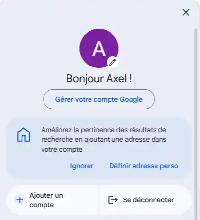 google déconnexion compte