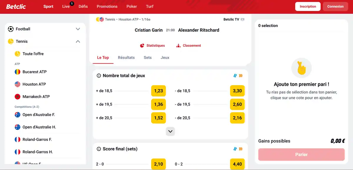 prop bet tennis
