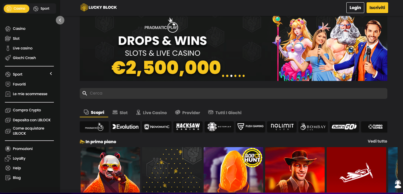 casino online senza registrazione lucky block