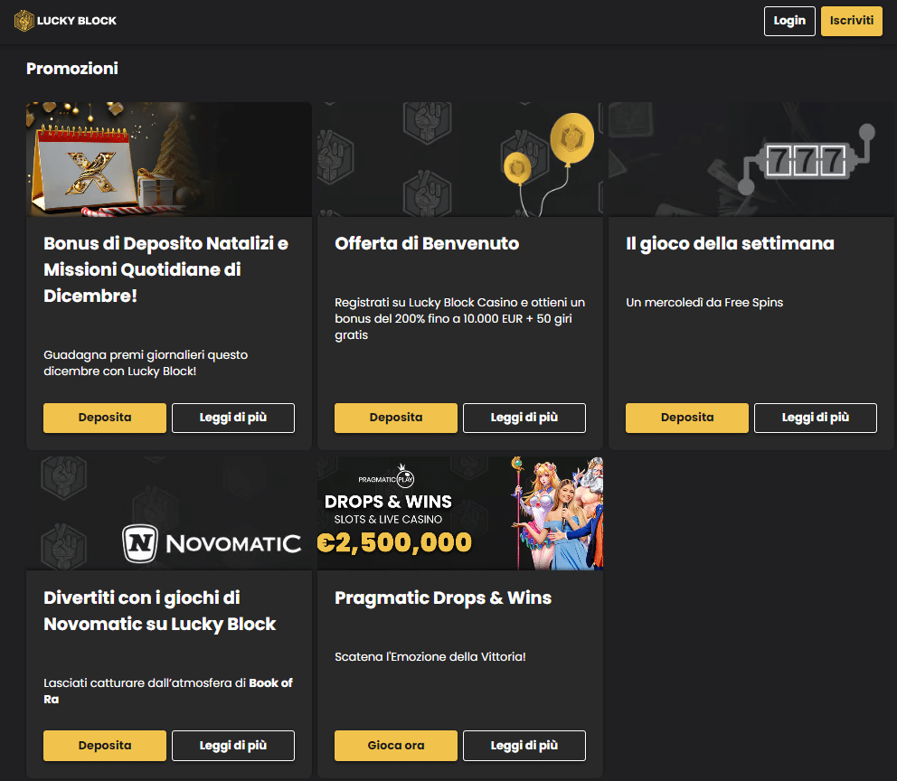migliori app scommesse - lucky block promo