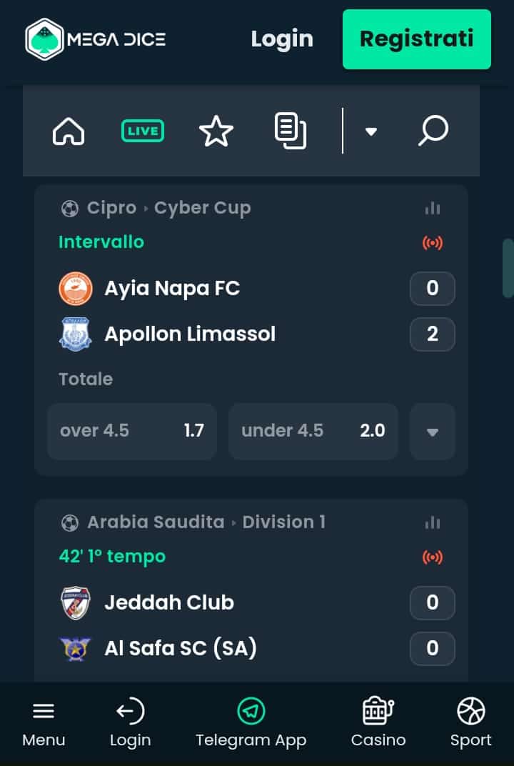 migliori app scommesse - mega dice webapp