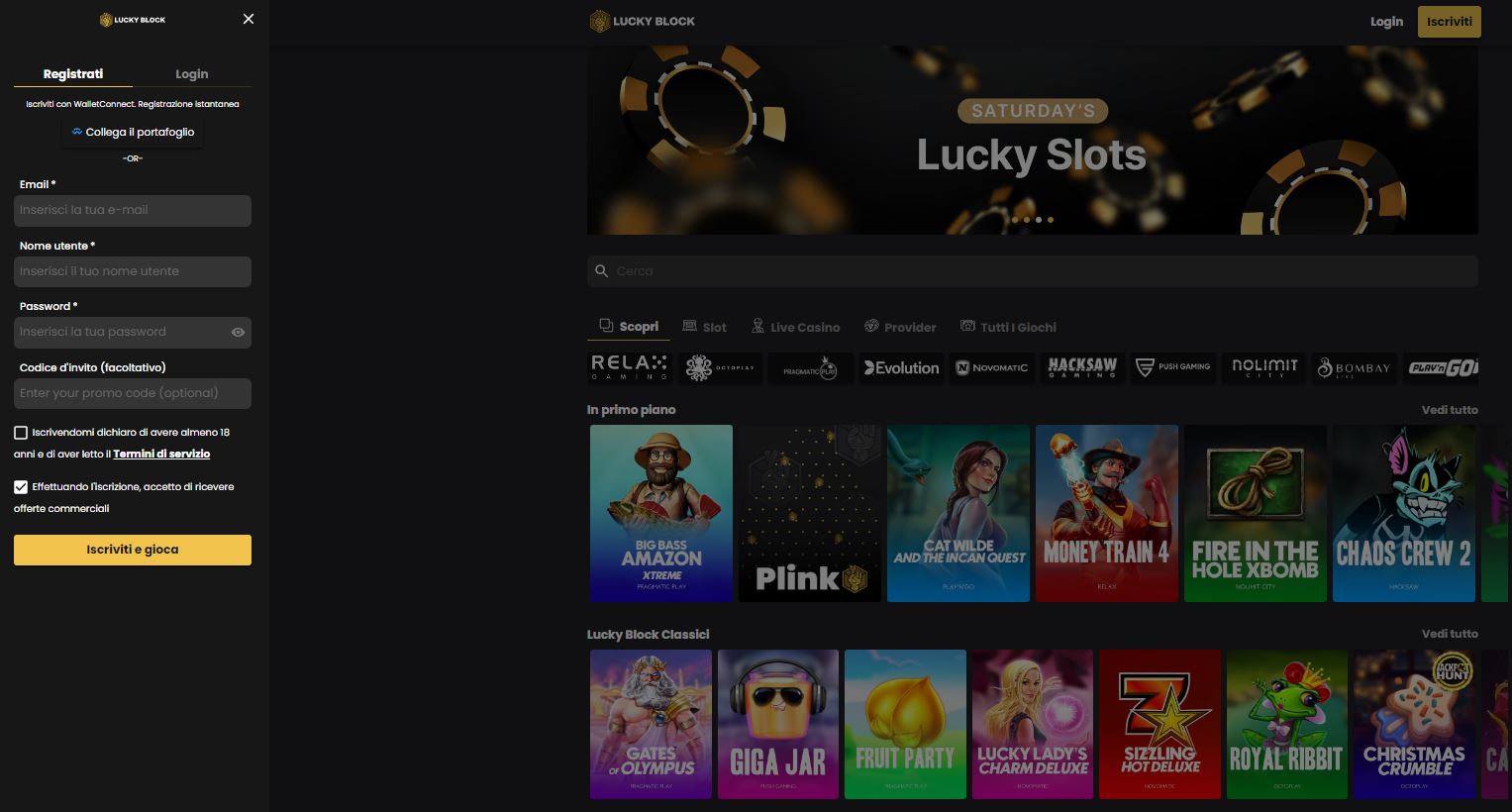 Lucky block iscrizione ita