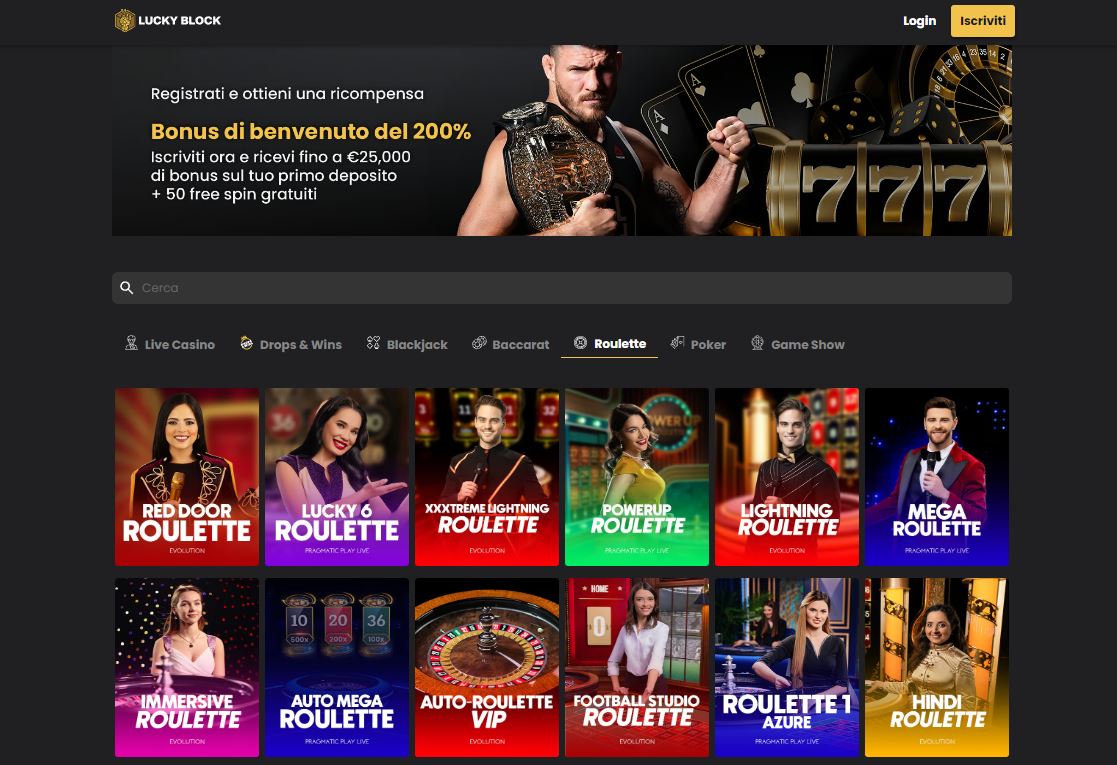 Lucky block migliori roulette online