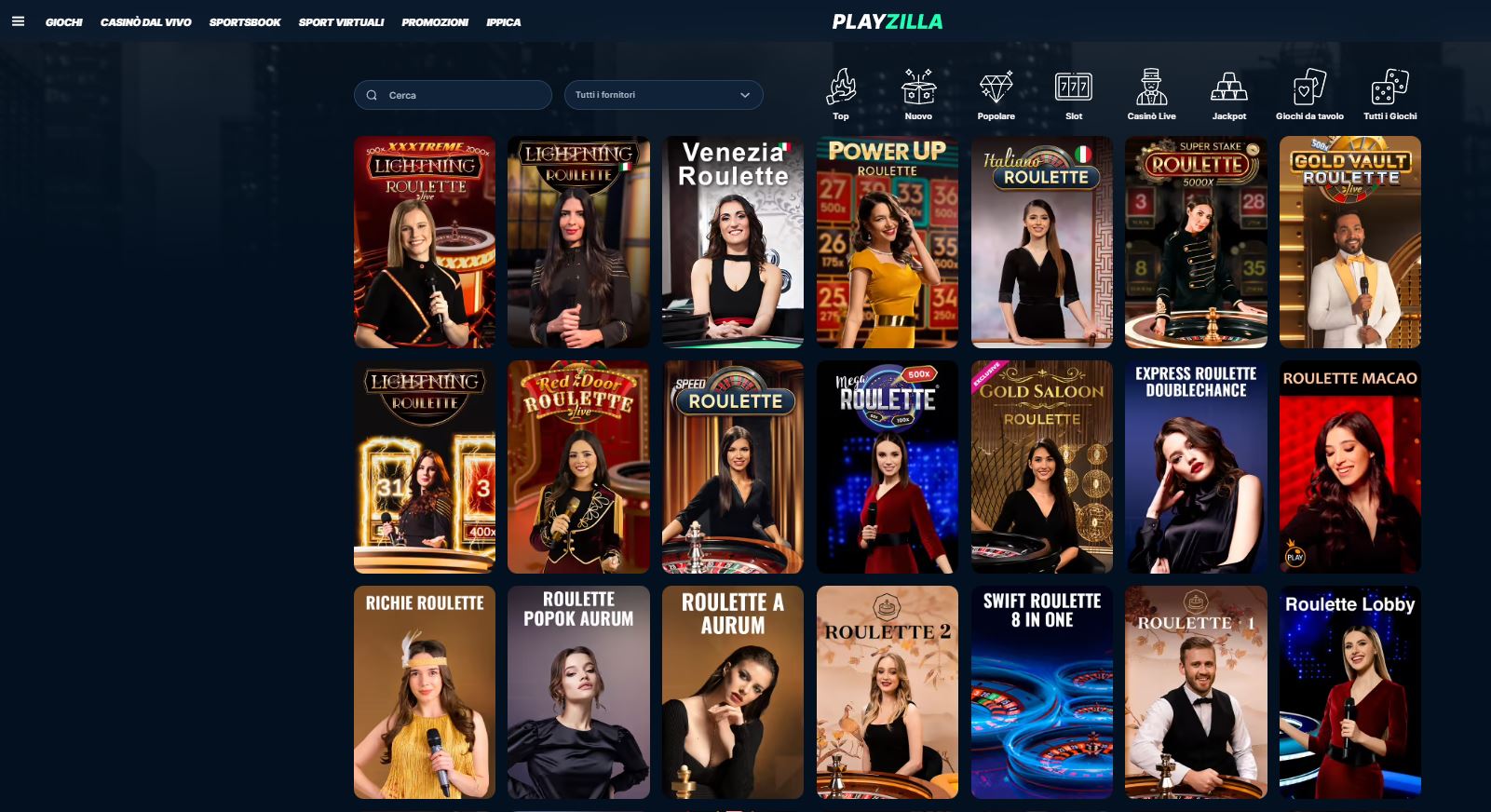 Playzilla migliori roulette online