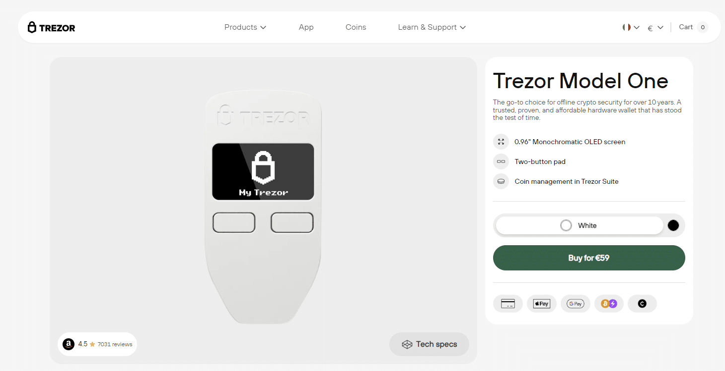 wallet crypto - trezor