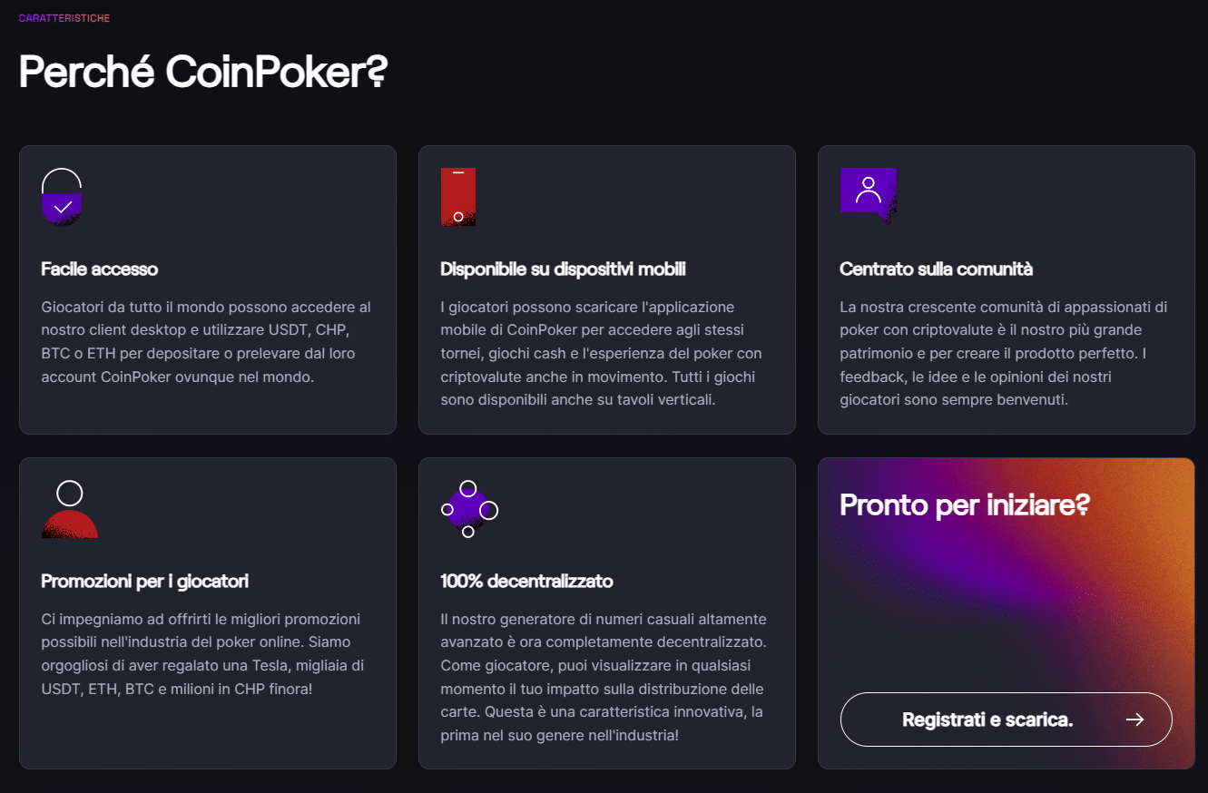 CoinPoker - Caratteristiche