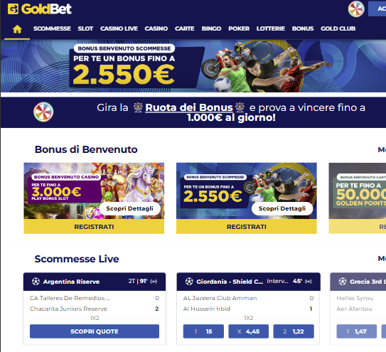 casino non aams - goldenbet