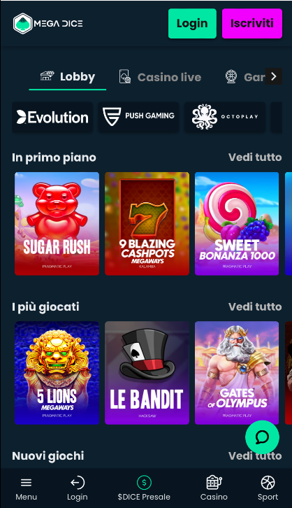 USDT casino - mega dice