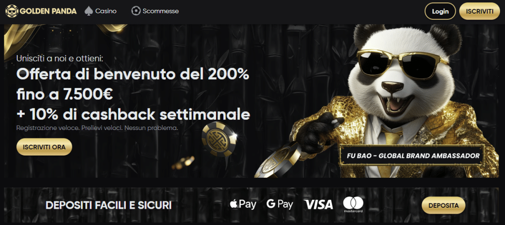 Golden Panda - bonus di benvenuto