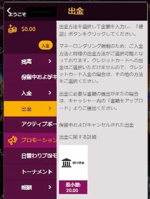 ラッキーニッキー 出金