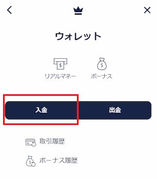 リリベット 入金方法