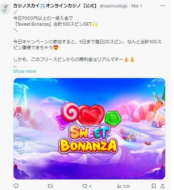 カジノスカイ キャンペーン