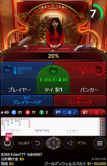 オンラインカジノ バカラ 罫線