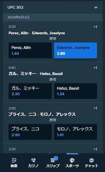 Rizin ブックメーカー