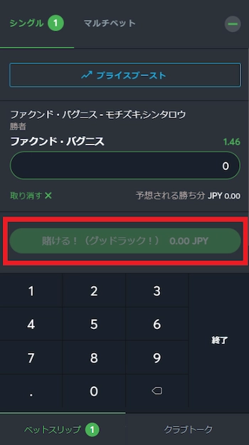 ブックメーカー テニス 賭け方